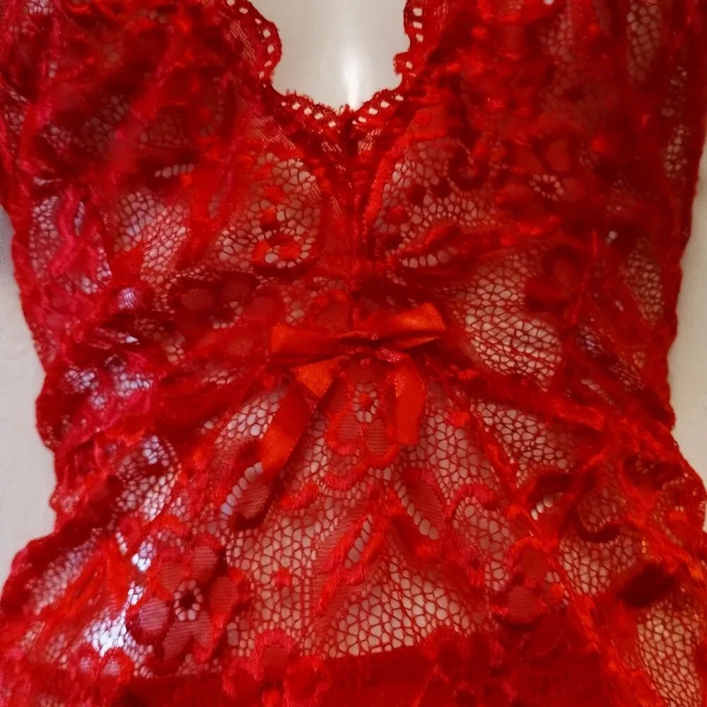 Genhoo (L) Racy Red Lingerie Set - Picture 2 of 6
